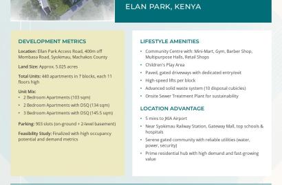 5-Acre Joint Venture Ellan Park Luxury Apartments: Urban Living Near JKIA | Modern High-Rise Development in Syokimau